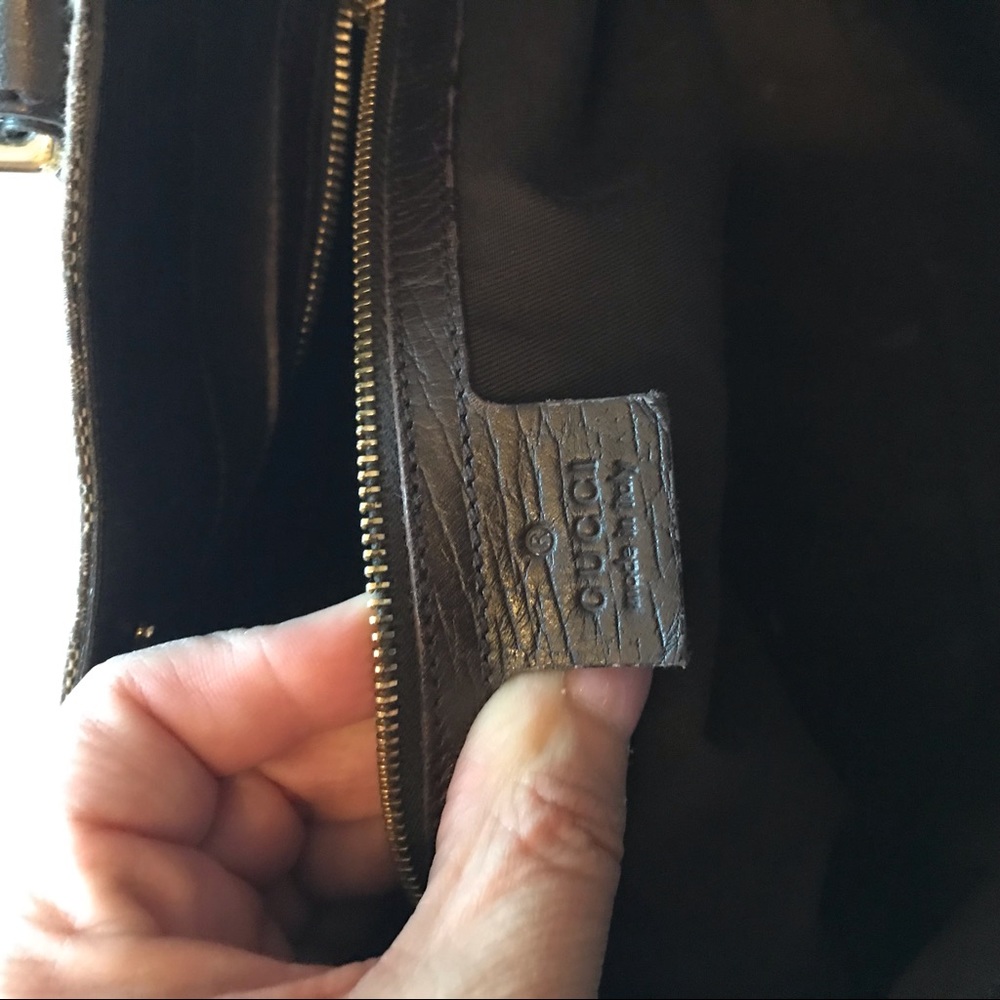 Gucci Beige/Chocolate  Horsebit GG Tote Vintage - Picture 7 of 8
